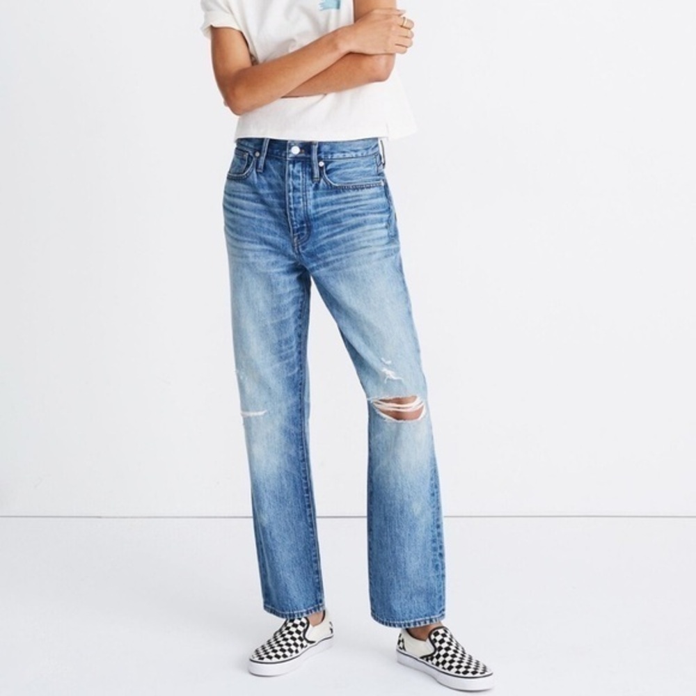 Madewell The Dadjean in Summerfield Wash: Ripped Edition
